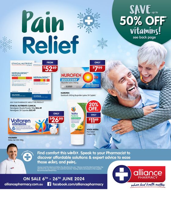 Alliance Pharmacy catalogue in Moreland VIC | June Catalogue | 06/06/2024 - 26/06/2024