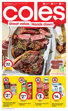 Groceries offers in Rottnest Island WA | Great Value. Hands Down. - 12th June in Coles | 12/06/2024 - 18/06/2024