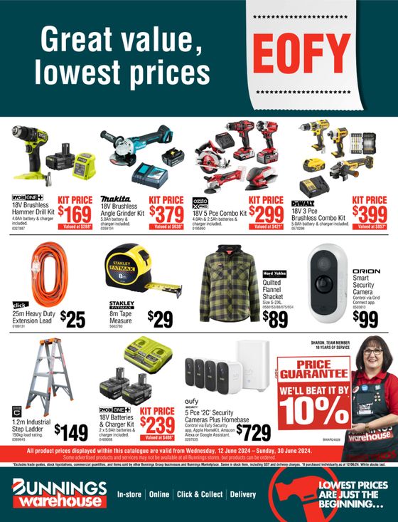 Bunnings Warehouse catalogue in Adelaide SA | EOFY Great Value, Lowest Prices | 12/06/2024 - 30/06/2024