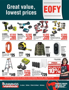 Bunnings Warehouse catalogue in Kalgoorlie WA | EOFY Great Value, Lowest Prices | 12/06/2024 - 30/06/2024