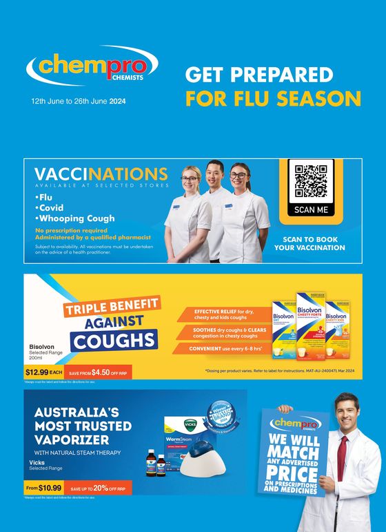 Chempro catalogue in Gold Coast QLD | Get Prepared for Flu Season | 12/06/2024 - 26/06/2024