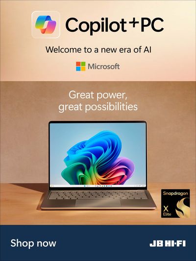 Microsoft catalogue in Hobart TAS | Copilot+ PC (JB HiFi) | 01/07/2024 - 30/09/2024