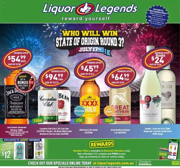 Liquor Legends catalogue in Melbourne VIC | State Of Origin | 26/06/2024 - 30/07/2024
