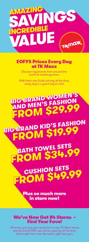 Fashion offers in Wollongong NSW | Offers in TK Maxx | 27/06/2024 - 27/07/2024
