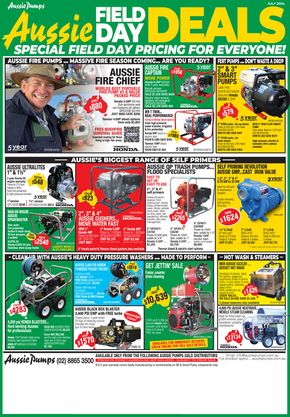 Aussie Pumps catalogue | Aussie Field Day Deals | 01/07/2024 - 31/07/2024