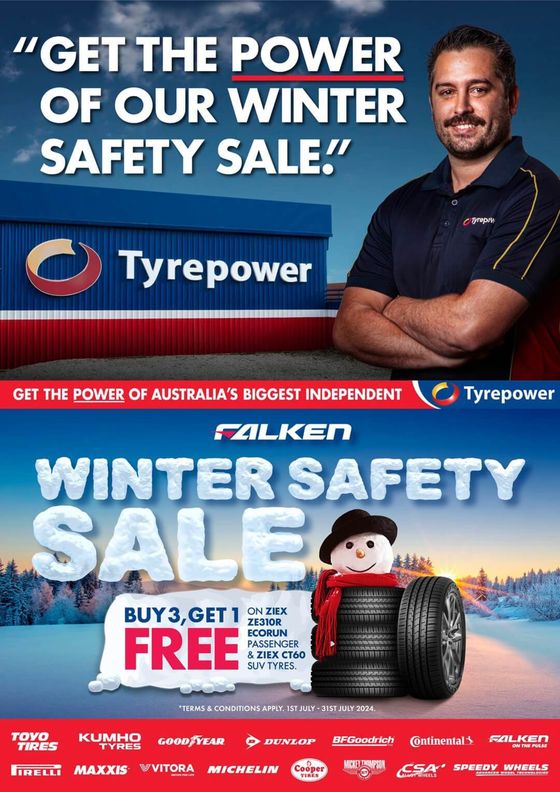 Tyrepower catalogue | Get The Power Of Our Winter Safety Sale | 01/07/2024 - 31/07/2024