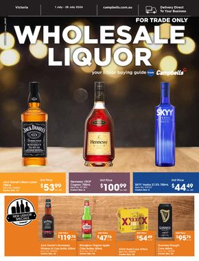 Campbells catalogue in Melbourne VIC | Wholesale Liquor | 01/07/2024 - 28/07/2024