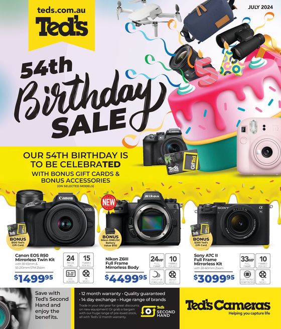 Ted's Cameras catalogue in Melbourne VIC | 54th Birthday Sale | 01/07/2024 - 28/07/2024