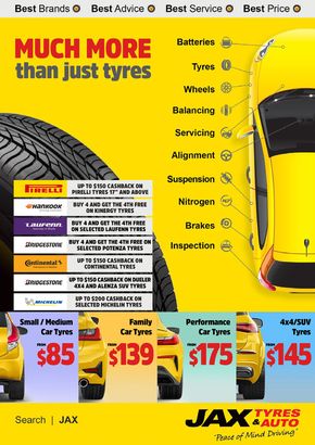 Hardware & Auto offers in Newcastle NSW | July 2024 in JAX Tyres | 01/07/2024 - 31/07/2024