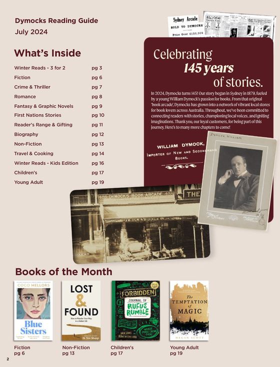 Dymocks catalogue in Adelaide SA | Celebrating 145 Years Of Stories | 02/07/2024 - 29/07/2024