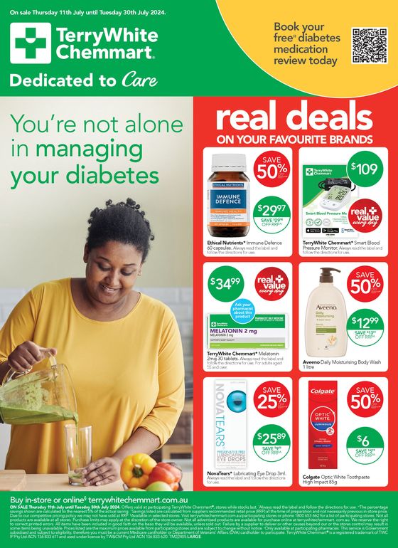 TerryWhite Chemmart catalogue in Brisbane QLD | Real Deals On Your Favourite Brands | 11/07/2024 - 30/07/2024