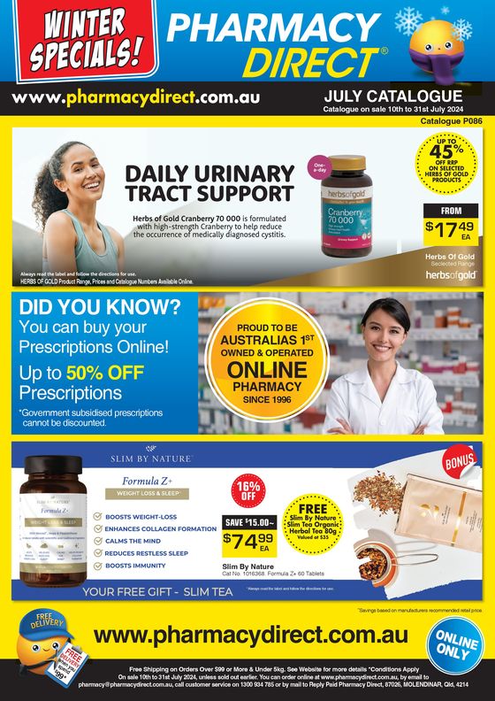 Pharmacy Direct catalogue in Sydney NSW | July Catalogue | 10/07/2024 - 31/07/2024