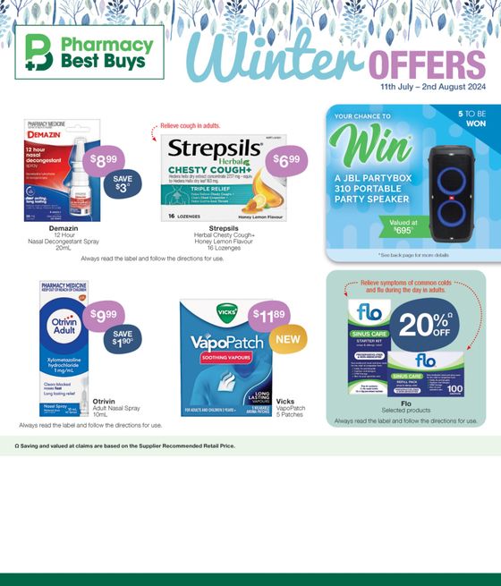 Pharmacy Best Buys catalogue in Mackay QLD | Winter Offers | 11/07/2024 - 02/08/2024