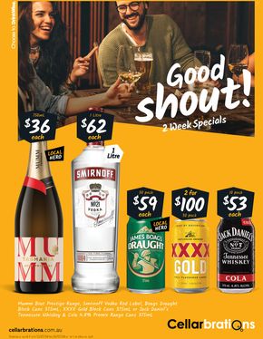 Liquor offers in Ulverstone TAS | Good Shout! 15/07 in Cellarbrations | 15/07/2024 - 28/07/2024