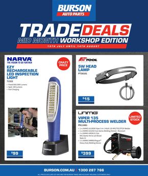 Hardware & Auto offers in Caboolture QLD | Mid-Month Trade Deals in Burson Auto Parts | 15/07/2024 - 14/08/2024