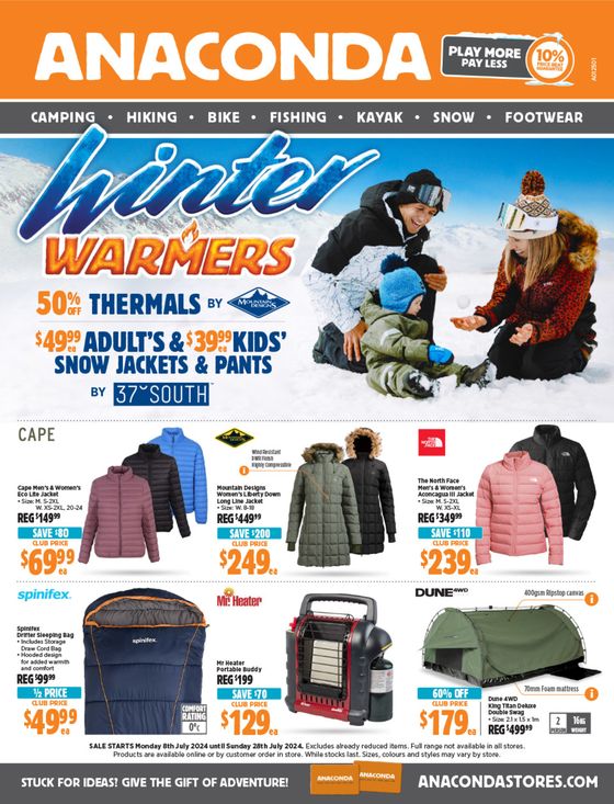 Anaconda catalogue in Willoughby NSW | Winter Warmers | 12/07/2024 - 28/07/2024