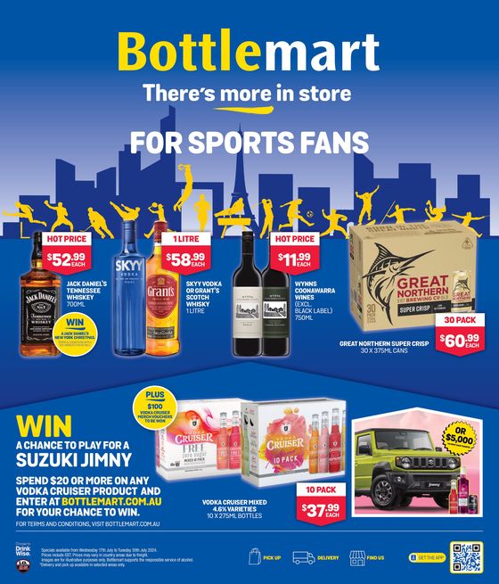 Bottlemart catalogue in Canberra ACT | There's More In Store For Sports Fans | 17/07/2024 - 30/07/2024
