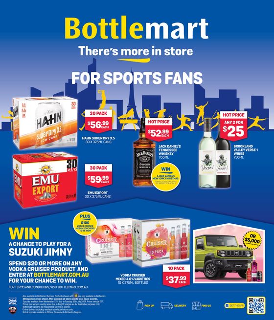 Bottlemart catalogue in Perth WA | There's More In Store For Sports Fans | 17/07/2024 - 30/07/2024