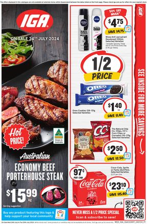 IGA catalogue in Townsville QLD | IGA - 1/2 Price - 17/07 | 24/07/2024 - 30/07/2024