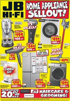 Electronics & Office offers in Sydney NSW | Home Appliance Sellout! in JB Hi Fi | 18/07/2024 - 31/07/2024