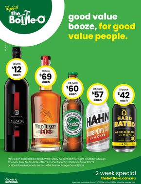 The Bottle-O catalogue in Alice Springs NT | Good Value Booze, For Good Value People 22/07 | 22/07/2024 - 04/08/2024