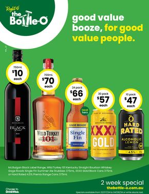 The Bottle-O catalogue in Albany WA | Good Value Booze, For Good Value People 22/07 | 22/07/2024 - 04/08/2024