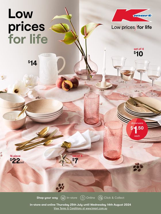 Kmart catalogue in Maitland NSW | August Living - Low prices for life | 25/07/2024 - 14/08/2024