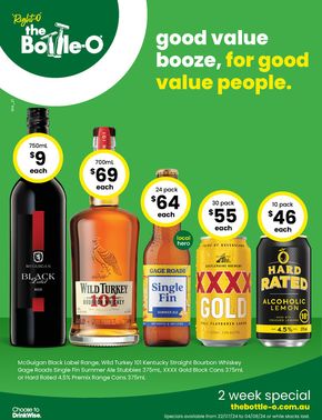 The Bottle-O catalogue in Perth WA | Good Value Booze, For Good Value People 22/07 | 22/07/2024 - 04/08/2024