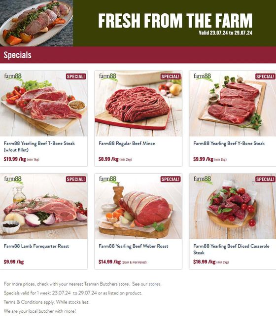 Tasman Butchers catalogue in Melton VIC | Fresh From The Farm | 23/07/2024 - 29/07/2024