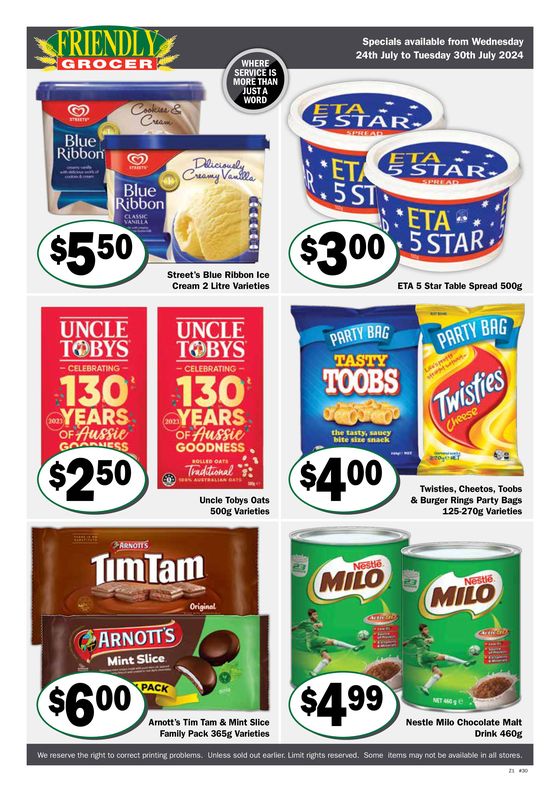 Friendly Grocer catalogue in Logan City QLD | Just around the corner | 24/07/2024 - 30/07/2024