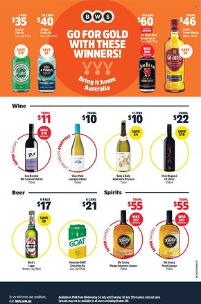 Liquor offers | Weekly Specials  in BWS | 24/07/2024 - 30/07/2024