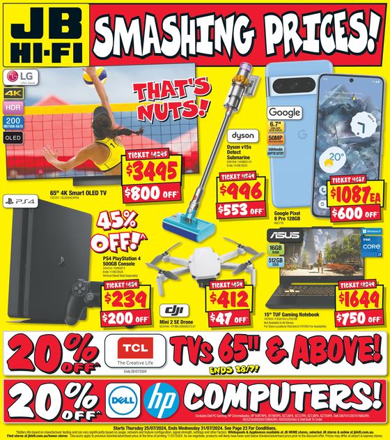 JB Hi Fi catalogue in Rockdale NSW | Smashing Prices! | 25/07/2024 - 31/07/2024