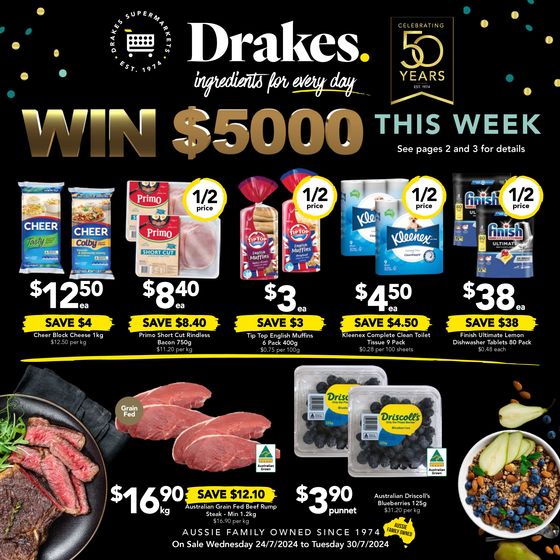 Drakes catalogue in Gold Coast QLD | Drakes 25/07 | 25/07/2024 - 30/07/2024