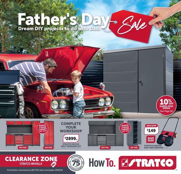 Stratco catalogue in Adelaide SA | Father's Day Sale | 26/07/2024 - 29/08/2024