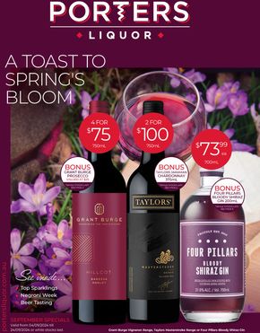 Liquor offers in Orchard Hills NSW | A Toast To Spring’s Bloom in Porters | 04/09/2024 - 24/09/2024