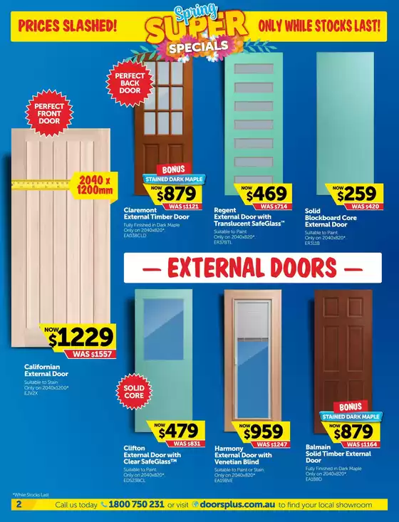 Doors Plus catalogue in Auburn SA | Spring Sale | 01/09/2024 - 30/11/2024