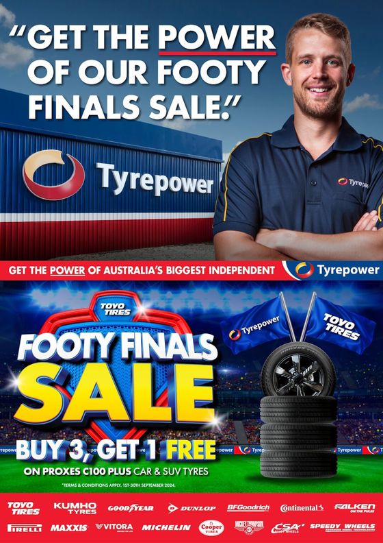 Tyrepower catalogue in Port Macquarie NSW | Footy Finals Sale | 02/09/2024 - 30/09/2024