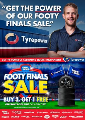 Hardware & Auto offers in Vincentia NSW | Footy Finals Sale in Tyrepower | 02/09/2024 - 30/09/2024