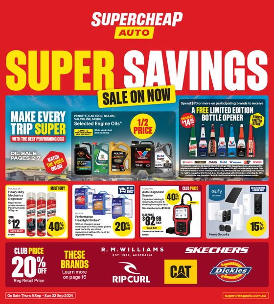 Supercheap Auto catalogue in Gold Coast QLD | Super Savings | 05/09/2024 - 22/09/2024