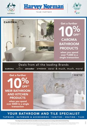 Harvey Norman catalogue in Innisfail QLD | September Bathroom & Tiles | 06/09/2024 - 29/09/2024