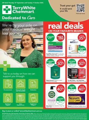 TerryWhite Chemmart catalogue in Bulla VIC | Real Deals On Your Favourite Brands | 12/09/2024 - 01/10/2024