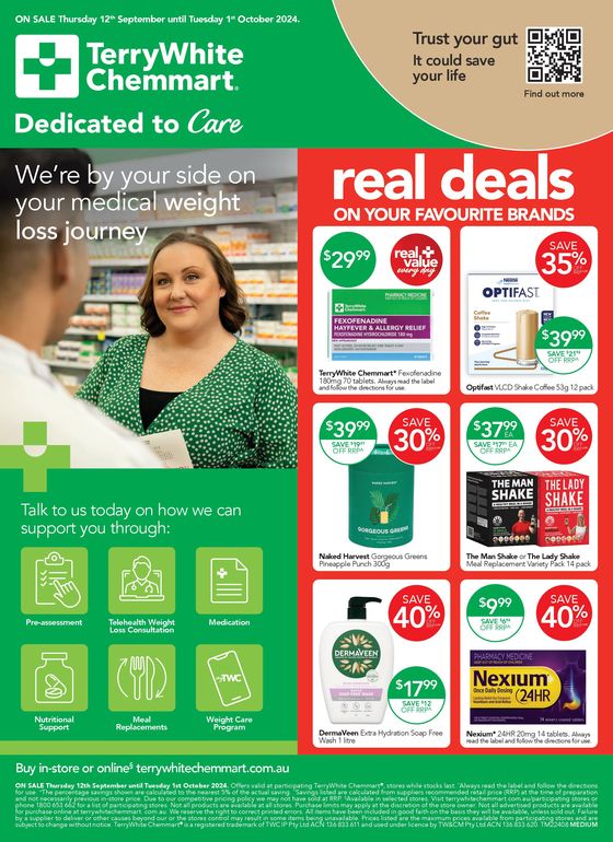 TerryWhite Chemmart catalogue in Albury NSW | Real Deals On Your Favourite Brands | 12/09/2024 - 01/10/2024