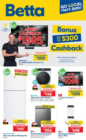 Electronics & Office offers in Portland VIC | Bonus Up To $300 Cashback in Betta | 09/09/2024 - 22/09/2024