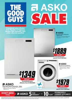 The Good Guys catalogue in Adelaide SA | A Asko Sale | 09/09/2024 - 30/09/2024