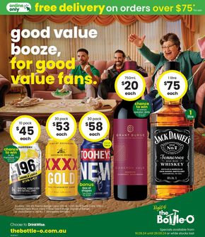 Liquor offers in Orchard Hills NSW | Good Value Booze, For Good Value Fans 16/09 in The Bottle-O | 16/09/2024 - 29/09/2024