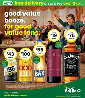 Liquor offers in Burnie TAS | Good Value Booze, For Good Value Fans 16/09 in The Bottle-O | 16/09/2024 - 29/09/2024