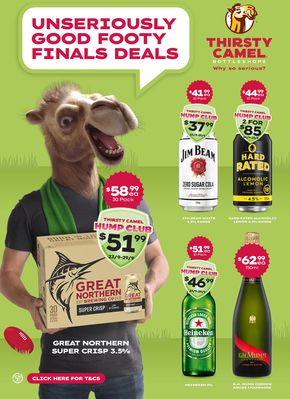 Thirsty Camel catalogue in Bulla VIC | Unseriously Good Footy Final Deals | 16/09/2024 - 29/09/2024