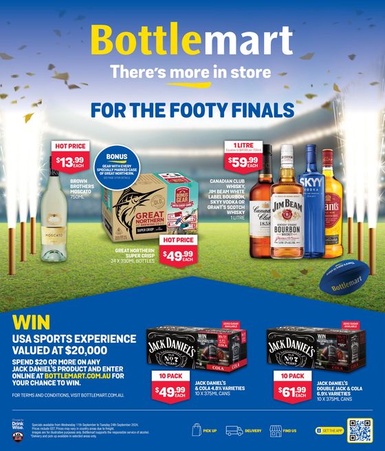 Bottlemart catalogue in Jan Juc VIC | There's More In Store For The Footy Finals | 11/09/2024 - 24/09/2024