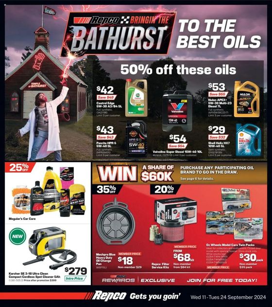 Repco catalogue in Ulladulla NSW | Bringing the Bathurst To The Best Oils | 11/09/2024 - 24/09/2024