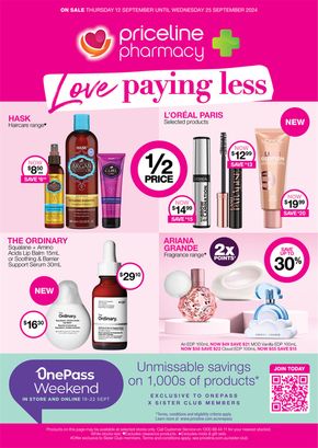 Priceline catalogue in Ryde NSW | Love Paying Less | 12/09/2024 - 25/09/2024